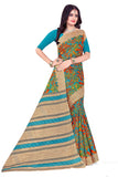 Tamaira Fashion Women'S Autumn Leaf Print Pure Cotton Saree Without Blouse Piece(11184_Seagreen)