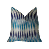 Plutus Brands Plutus Thames River Cobalt Handmade Throw Pillow, 20 X 26 Standard, Navy/Blue/White