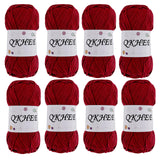 QKHEEYarn for Crocheting and Knitting 8 * 1.76 Oz (50G) /195yd, Fine/Fingering Weight (1), 60% Cotton 40% Acrylic Soft Yarn kit