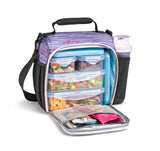 Fit & Fresh JAXX Meal Prep Lunch Box With Containers, Ice Packs, and Shaker Bottle For Men and Women, 9pc. Meal Prep Kit Lunch B