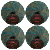 JubileeYarn Mohair Elixir Yarn - 50g/Skein Baby Wool Blend - Tropical Twist - 4 Balls