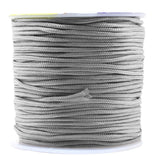 Mandala Crafts Nylon Satin Cord for Jewelry Making - 1.5mm 65 Yards Nylon Gray Strings Rattail Chinese Knotting Cord for Bracele