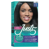 Just 5 Womens 5 Minute Permanent Hair Color With Conditioner Grey Hair Coloring For Women - Rich Black -Like New