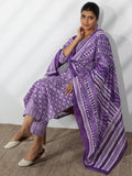 Libas Women'S Pure Cotton Kurta Set (49056_Purple Purple S