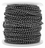 CleverDelights 2.0mm Ball Chain - Gunmetal Color - 30 Feet - Bulk Ball Chain