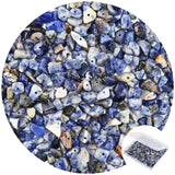 456 PCs Natural Chip Stone Beads, 5-8mm Irregular Multicolor Gemstones Loose Crystal Healing Blue White Sodalite Rocks with Hole