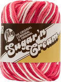 Lily Sugar N Cream The Original Yarn, 2oz, Gauge 4 Medium Worsted, 100% Cotton Pink Ombre Machine Wash & Dry