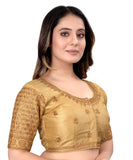 Pujia Mills Women's Blouse Readymade Blouse Embroidery Blouse Readymade Blouses for Women Readymade Blouses for Women Half Ready