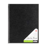 Pentalic 8.5x 11 Hardbound Sketchbook, 110 Sheets, Black