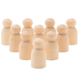 Miniature Wooden Peg Dolls 1-1/8 inch, Pack of 50 Small Peg Dolls for Crafting, Miniature Figures, and Small World Play