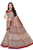 TAMAIRA FASHION pure cotton saree without blouse piece (2203_Brown and Maroon)