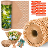Honeycomb Packing Paper 12 x 200 ft, Premium-Grade Packing Paper for Shipping, Moving & Packaging, Recyclable Eco-Friendly Packi