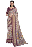 Glory Sarees Womens Cotto Silk Saree With Blouse Piece (Khushbu106_Wine)