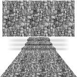 Stone Wall Tablecloths, Medieval Themed Party Decorations Supplies Disposable Plastic Brick Stone Tablecloth Castle Brick Wall T