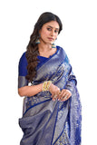 Glory Sarees Womens Banarasi Silk Saree With Blouse Piece (Banarasi_Saree133_RoyalBlue)