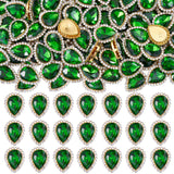 30Pcs Sew On Rhinestone Tear Drop Crystal Glass Rhinestone Metal Flatback Embellishment DIY Crafts Gems for Costume Dress Weddin