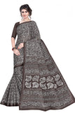 TAMAIRA FASHION Womens Plain Weave Pure Cotton Saree Without Blouse Piece (1654_Malmal_Grey)