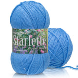 Mary Maxim Starlette, Blue Yarn for Crocheting and Knitting, Soft Acrylic Yarn for Afghans, Blankets, Clothing and More, 180 Yar
