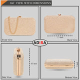 Adisa Constellation Formal Party Clutch With Gold Chain For Women And Girls (Cl106-Gol),Gold,,B0CVYQTLYP