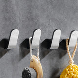 MOKIUER Towel Hooks,Towel Hooks for Bathroom Wall Mounted,Towel Holder,Bathroom Hooks for wall,Brushed,4 Pack