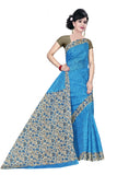 Tamaira Fashion Womens Plain Weave Pure Cotton Saree Without Blouse Piece (Ab16_Turquiose)