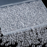 XIANNVXI Clear Pony Beads 9mm Pony Clear Beads for Bracelets White Beads Bulk for Braids Crafts Friendship Necklace 500Pcs
