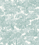 Chesapeake 311512545 Spinney Toile Wallpaper, Teal
