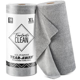 Fantasticlean Microfiber Cleaning Cloth Roll, 12'' 36 Sheets (Glossy Grey)