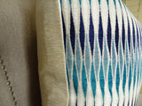 Plutus Brands Plutus Thames River Cobalt Handmade Throw Pillow, 26 X 26, Navy/Blue/White