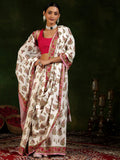Libas Women'S Cotton Saree (16114_Off White)