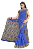 Tamaira Fashion Womens Plain Weave Pure Cotton Saree Without Blouse Piece(Ab16_Blue)