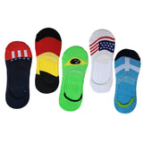Queery Men Cotton No Show Invisible Loafer Socks Pack Of 5 D5
