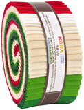 Robert Kaufman Kona Cotton Solids Holiday Roll Up 2.5 Precut Cotton Fabric Quilting Strips Jelly Roll Assortment RU78040