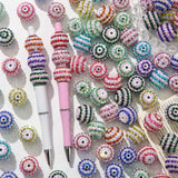 ANCADN 20mm Rhinestone Beads 20pcs Chunky Bubblegum Bead Beadable Pen Beads Shine Disco Ball Beadsfor Necklace Jewelry Bracelets