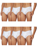 Hanes Mens 6Pack FreshIQ Tagless Cotton Brief, White, Large