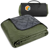SUN CUBE Large Waterproof Camping Blanket, Fleece Quilted Stadium Blanket for Cold Weather, Windproof Foldable Outdoor Blanket M