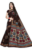 TAMAIRA FASHION Womens Plain Weave Pure Cotton Saree Without Blouse Piece (AB12_Dark Chocolate)