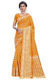 Glory Sarees Womens Kanchipuram Style Art Silk Saree With Blouse Piece (Kara115_Mustard)