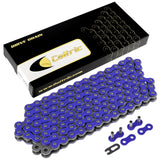 Caltric Blue 530-Pitch 120-Links Non-Oring Drive Chain Compatible with ATV/UTV/Quad/Side X Side/Motorcycle/Dirtbike/with Rivet a