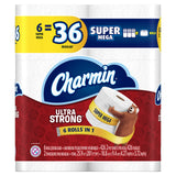 Charmin Ultra Strong Toilet Paper Super Mega Rolls, 6 Count