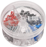 KNIPEX Assortment Boxes, with 450 Insulated Wire Ferrules, 0.5-2.5 mm, in Practical Dispenser Box, by DIN Colour Code, Wire Ferr