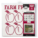 FolkArt Die Cut Paper, Farm Life Stencil Value Pack, 12 x 12Inch (Pack of 26), 12 x 12