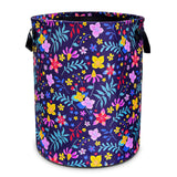 Flowers Laundry Basket Floral Foldable Oxford Cloth Funny Tote Bag Laundry Hamper Clothes Storage Bucket Toy Organizer For Bathr