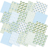 Hahafelt 10 Pcs Spring Hydrangea Quilting Fabric Bundles 20 x 20 Inch Dusty Blue Hydrangea Floral Squares Quarters Fat Fabric by