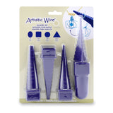 Plastic Step Up Multi Size and Shape Mandrels with Interchangeable Handle, Round, Oval, Square, Triangle, 4 pc