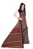 Tamaira Fashion Womens Plain Weave Cotton Saree Without Blouse Piece (802_Dark Chocolate)