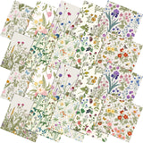 Hahafelt 10 Pcs Spring Wildflower Floral Fat Quilting Fabric Bundle 20 x 20 Inch Fabric Square Pastel Flower Quarters by The Yar