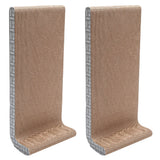 Furhaven 2-Pack Scratching Boards w/ Catnip & Wall-Mounting Hooks for Indoor Cats, Reversible - Wall-Mounted Corrugated Cat Scra