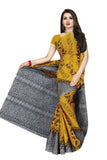 Tamaira Fashion Womens Plain Weave Pure Cotton Saree Without Blouse Piece (Ab11_Mustard)