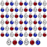 Hicarer 72 Pcs Crystal Birthstone Charms DIY Beads Pendant Crystal Charm for Jewelry Necklace Bracelet Earring Making, 7 mm (Red